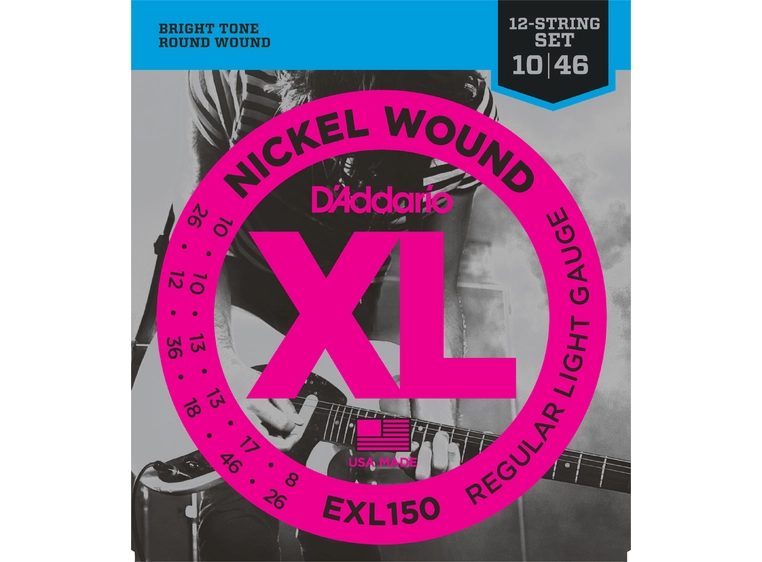 D'Addario EXL150/12 El. gitar strenger (010-046) 